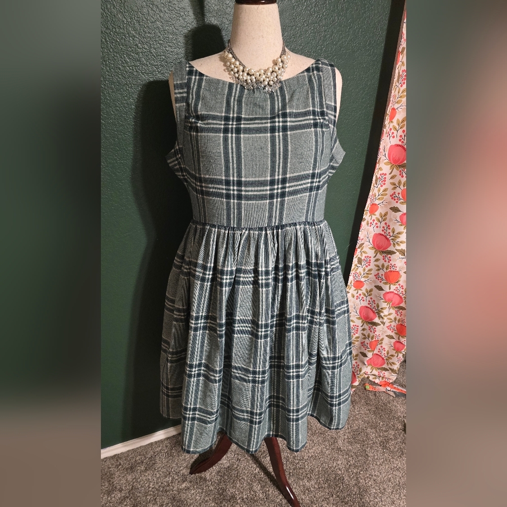 St Geraldine Green Plaid Dress